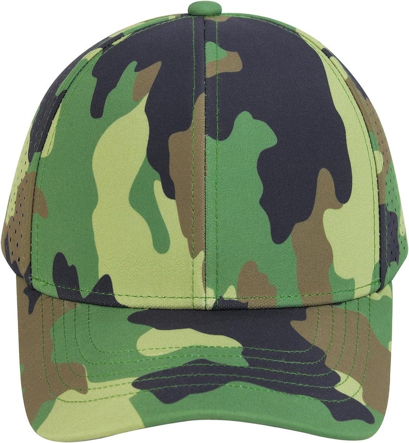VOBOOM Men Quick Dry Baseball Cap Laser Cut Mesh Ball Curved Brim Snapback Hat - Image 2